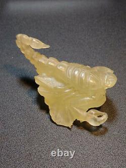 Libyan Desert Glass Scorpion Hand Carved Collectors Item One Of A Kind