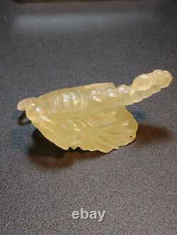 Libyan Desert Glass Scorpion Hand Carved Collectors Item One Of A Kind