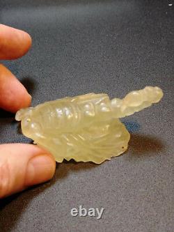 Libyan Desert Glass Scorpion Hand Carved Collectors Item One Of A Kind