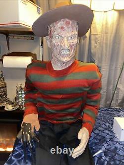 Life Size Freddy Krueger Horror Doll mannequin ONE of KIND LOOK! Awesome Sitting