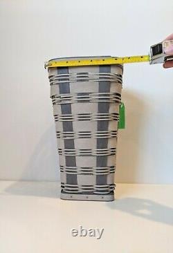 Longaberger Collectors Club RARE One Of A Kind Grey and White Vase Basket
