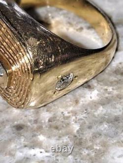 Longaberger ONE of a KIND Gold Ring with EIGHT diamonds FREE SHIPPING