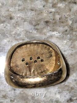 Longaberger ONE of a KIND Gold Ring with EIGHT diamonds FREE SHIPPING