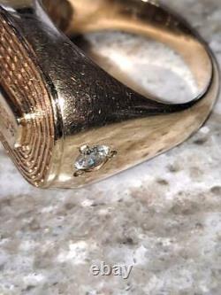 Longaberger ONE of a KIND Gold Ring with two diamonds FREE SHIPPING