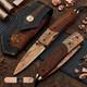 Luxury Copper Damascus Folding Knife-handmade Cu Mai Pocket Knife, Razor Sharp