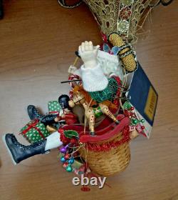 Lynn West Victorian Santa Hot Air Balloon Music Box 36 One of a Kind Signed