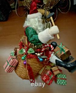 Lynn West Victorian Santa Hot Air Balloon Music Box 36 One of a Kind Signed
