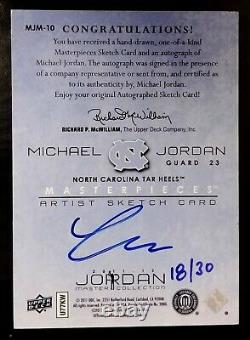 MICHAEL JORDAN-2011/12 UD Maser Collection (#/30) AUTO/AUTOGRAPH ONE-OF-A-KIND