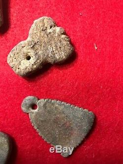 MLC S4527 (5) Rare One Of A Kind New England Old Artifacts Axe Gorgets Pendants