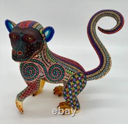 MONKEY- Beautiful one of a kind wood hand-carved ALEBRIJE from Oaxaca, México