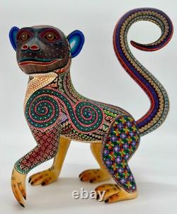 MONKEY- Beautiful one of a kind wood hand-carved ALEBRIJE from Oaxaca, México