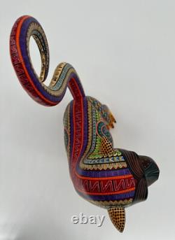 MONKEY- Beautiful one of a kind wood hand-carved ALEBRIJE from Oaxaca, México