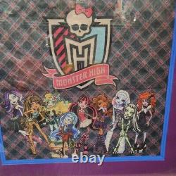 MONSTER HIGH RARE CLOTH POTER PICTURE STORE DISPLAY With WOOD FRAME ONE OF A KIND