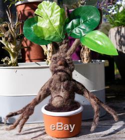 Mandrake Harry Potter Inspired One Of A Kind, Needle Felted