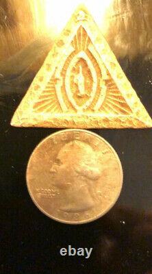 Masonic Vintage Pendant 112 Year Old Traveling Triangle One Of A Kind