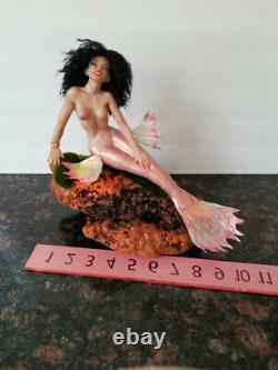 Mermaid fantasy fairy One of a kind Polymer clay figurine
