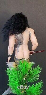 Merman male mermaid fantasy fairy One of a kind Polymer clay figurine