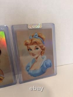 Michael Jacobs Disney Princess Art Card 3pc Set 1/1 One of a Kind Hologram Bell