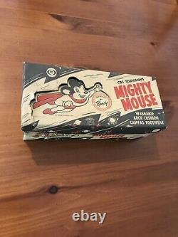 Mighty Mouse Tennis Shoes MINT In BOX CBS RARE One of a Kind