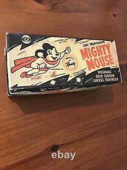 Mighty Mouse Tennis Shoes MINT In BOX CBS RARE One of a Kind