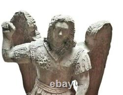Monumental Archangel Statue Life Size Vintage Cast Stone 52 High One of a kind
