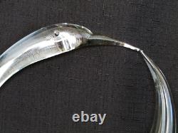 Murano Glass One of a Kind Handblown Signed 9.75 Round Bird Sculpture