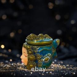 Mythical Sea Goddess Sculpture Box-One-of-a-Kind Collectible Art Object
