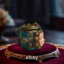Mythical Sea Goddess Sculpture Box-One-of-a-Kind Collectible Art Object