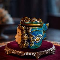 Mythical Sea Goddess Sculpture Box-One-of-a-Kind Collectible Art Object