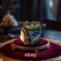 Mythical Sea Goddess Sculpture Box-One-of-a-Kind Collectible Art Object