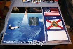 NASA Space Shuttle Discovery Pair of Space Flown Flags One of a Kind Piece