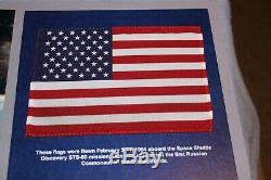NASA Space Shuttle Discovery Pair of Space Flown Flags One of a Kind Piece