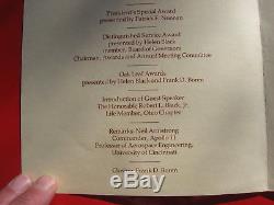 NEIL ARMSTRONG ONE of a KIND SIGNED NATURE CONSERVANCY BANQUET PROGRAM APOLLO 11