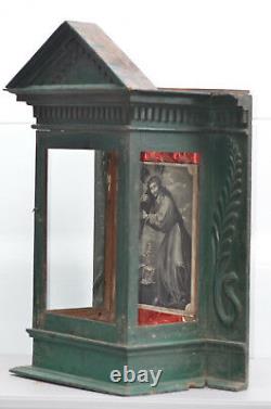 NICHE LARGE 32in One of a Kind antique nativity escaperate shadow box