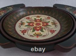 NORWEGIAN ROSEMALING Wood Plate / Bowl Hand Painted One-Of-A-Kind, 14 diam