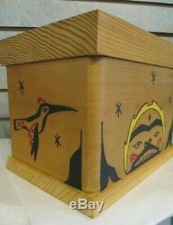 Native American Pacific Northwest Coast Tribal Bentwood Cedar BoxOne of a Kind