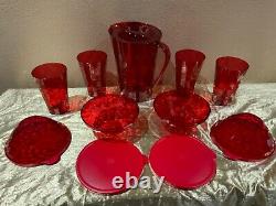 New 9 items UNIQUE RED Tupperware Beautiful Acrylic One of a KIND Set