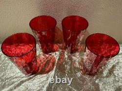 New 9 items UNIQUE RED Tupperware Beautiful Acrylic One of a KIND Set