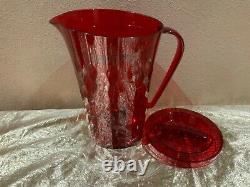 New 9 items UNIQUE RED Tupperware Beautiful Acrylic One of a KIND Set