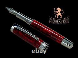 New Black Titanium Fountain Pen, Unique, One Of A Kind Handmade By Highlander