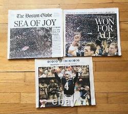 New England Patriots Super Bowl Boston Globe Collection One Of A Kind All 6 Sb