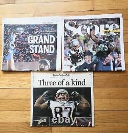 New England Patriots Super Bowl Boston Globe Collection One Of A Kind All 6 Sb
