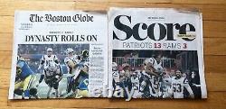 New England Patriots Super Bowl Boston Globe Collection One Of A Kind All 6 Sb