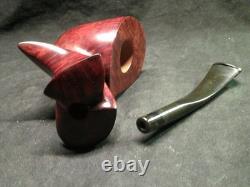 New Handmade One-of-a-kind Freeform Briar Burled Pipe 7 Long Signed Sitter 2
