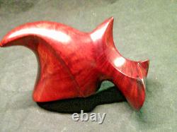 New Handmade One-of-a-kind Freeform Briar Burled Pipe 7 Long Signed Sitter 2