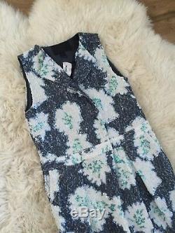 New J. Crew Collection Floral Sequin Pleated Jumpsuit Romper 6 One Of A Kind! Rare