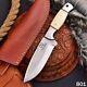 New Taaz Custom Made One Of Kind Quartermaster Bone Handle Fixed Blade Knife
