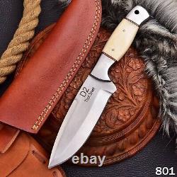 New Taaz Custom Made One Of Kind Quartermaster Bone Handle Fixed Blade Knife