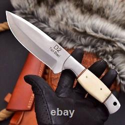 New Taaz Custom Made One Of Kind Quartermaster Bone Handle Fixed Blade Knife