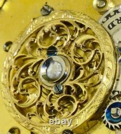 ONE OF A KIND 18k gold&enamel Skeleton Repeater pocket watch owned by Napoleon I